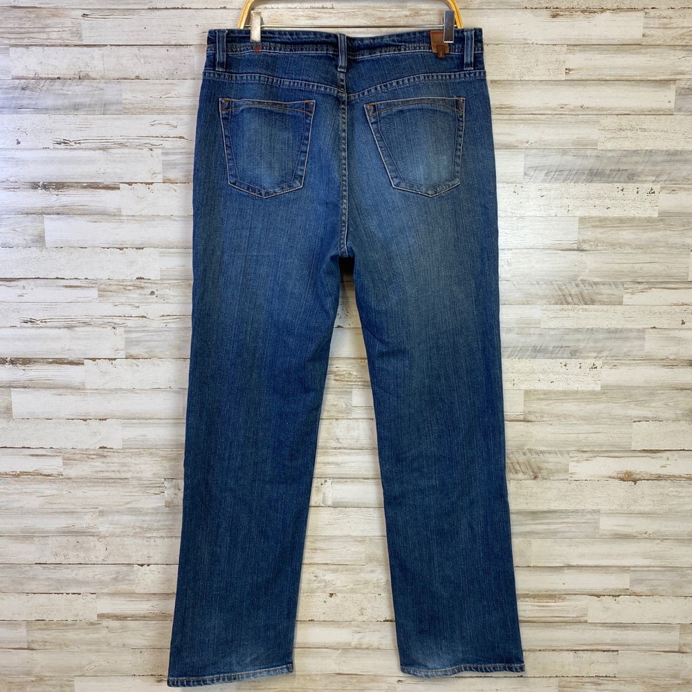 WORN Aged Denim Jeans Men 36x34 Blue Denim Straight Designer Streetwear - Picture 2 of 16